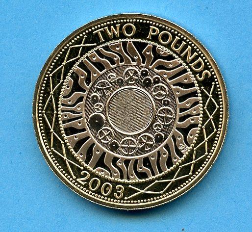 UK 2003 Proof Standard Design £2 Coin