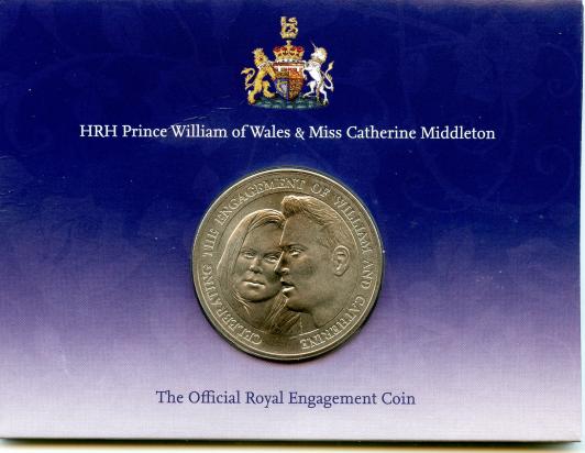 2010 Brilliant Uncirculated Alderney Royal Engagement £5 BU Coin Crown
