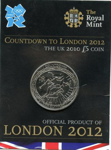 2010 Brilliant Uncirculated £5 Coin Countdown to Olympics