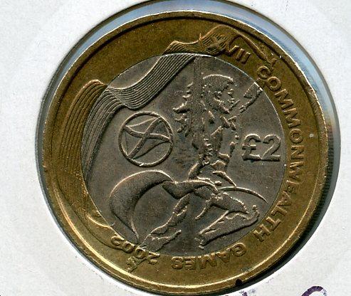 UK  Commonwealth Games 2002 Manchester Scotland £2 Coin