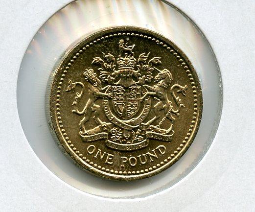 1993 UK Brilliant Uncirculated  Proof £1 One Pound Coin  Royal Arms Design