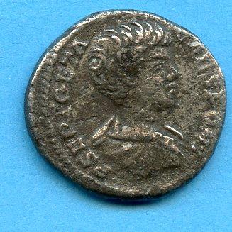 ROMAN EMPEROR GETA (AD 202-205) silver denarius coin