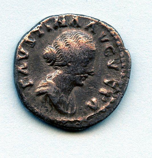 ROMAN EMPRESS FAUSTINA JUNIOR silver denarius coin
