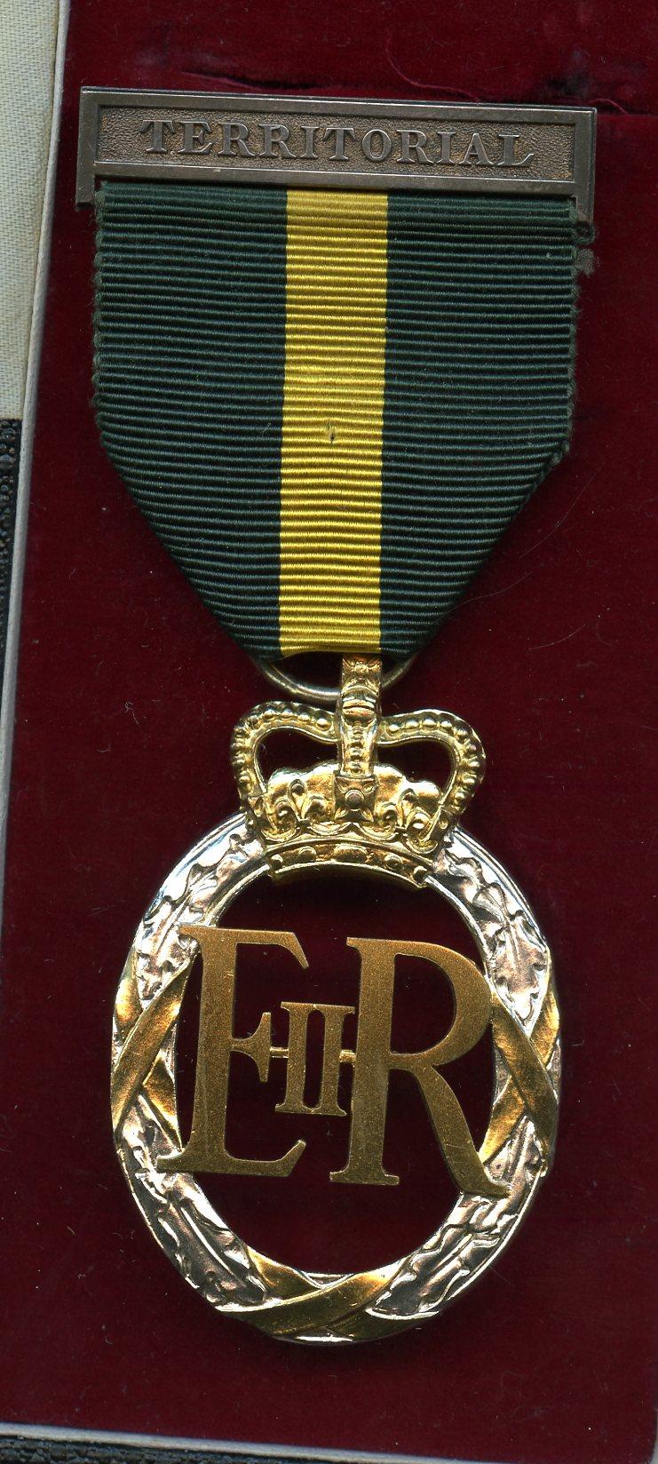 Territorial Efficiency Decoration, Medal  Dated 1955