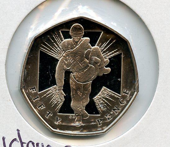 UK 2006  Proof Victoria Cross Heroic Acts Decimal 50 Pence Coin