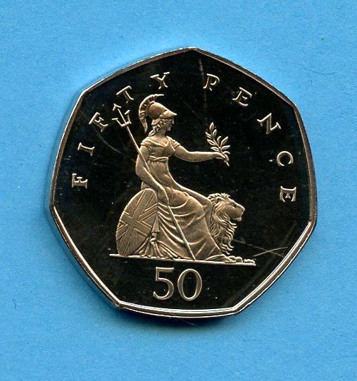 UK 2004 Britannia Proof  Decimal 50 Pence Coin