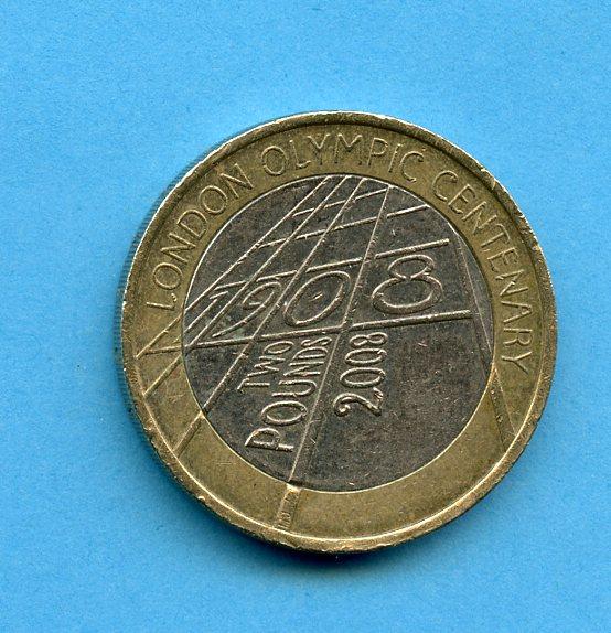 UK 2008  Centenary 4th Olympiad  £2 Coin