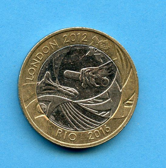 UK 2012 London to Rio Olympic Handover  £2 Coin