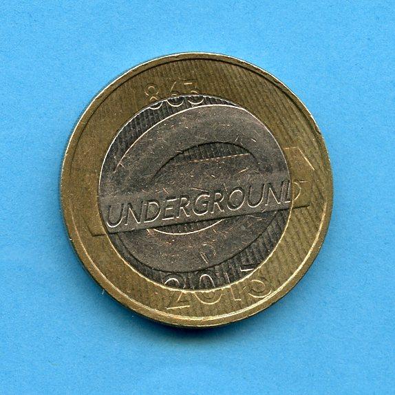 UK 2013  London Underground Roundell £2 Coin