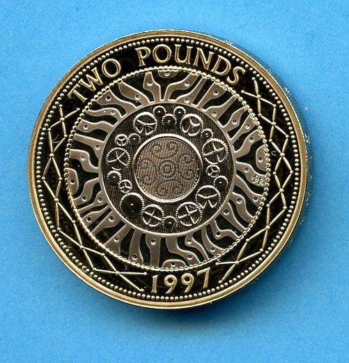 UK 1997 Proof Standard Design £2 Coin