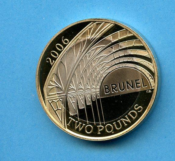 UK 2006 Brunel His Achievements  Proof £2 Coin