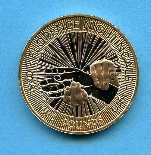 UK 2010 Florence Nightingale Proof £2 Coin