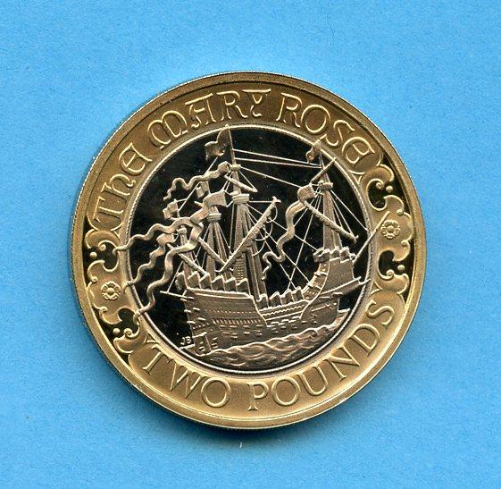 UK 2011 Mary Rose Proof  £2 Coin