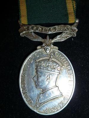 Territorial Efficency Medal Geo VI Delaney Kings Own