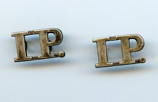 Indian Police Hallmarked Silver Sholder Title Badges