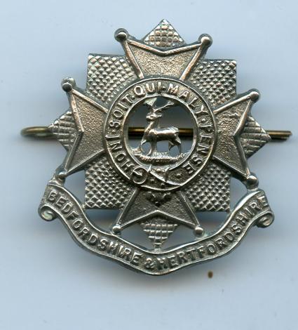 Bedfordshire & Hertfordshire Regiment Cap Badge