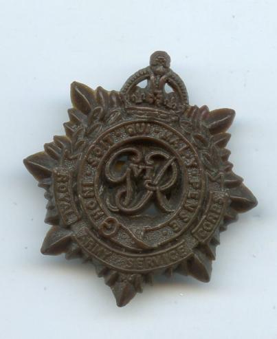 WW2 Royal Army Service Corps RASC   Bakelite Badge