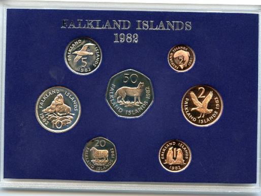 1982 Falkland Islands Proof Coin Set