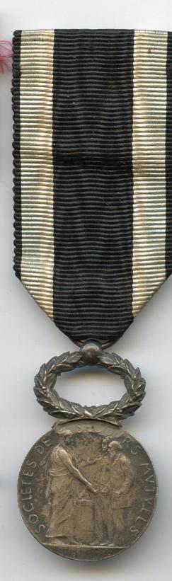 France Societes  De Secours  Mutuels Medal