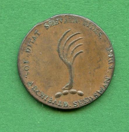 Edinburgh Half Penny Token J Archibald