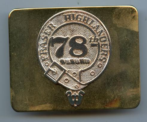 78th Fraser Highlanders Belt Buckle