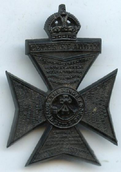 Kings Royal Rifle Corps WW2 Bakelite Economy Cap Badge