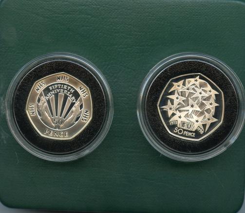 UK 1998 Silver Proof 50 Pence Coin Set