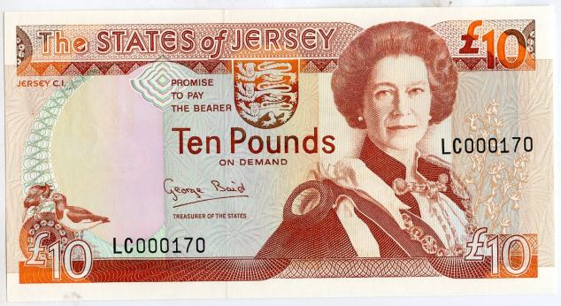 Jersey Ten Pounds £10 Low Serial Number  Banknote 1993