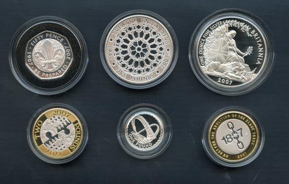 U.K.2007 Family Silver Proof Coin Collection