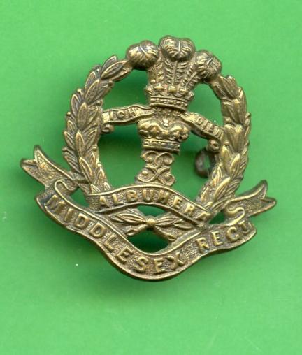 Middlesex Regiment Brass Cap Badge