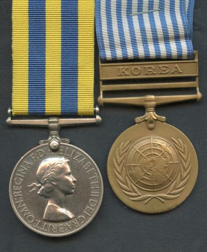 Korean pair  of Medals To Driver J Cross, Royal Army Service Corps