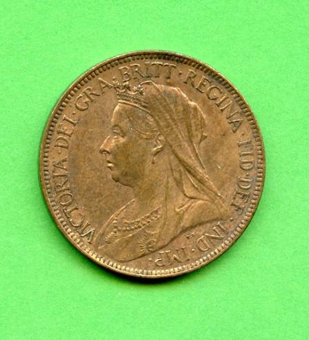 UK  1899  Victorian Half Penny Coin