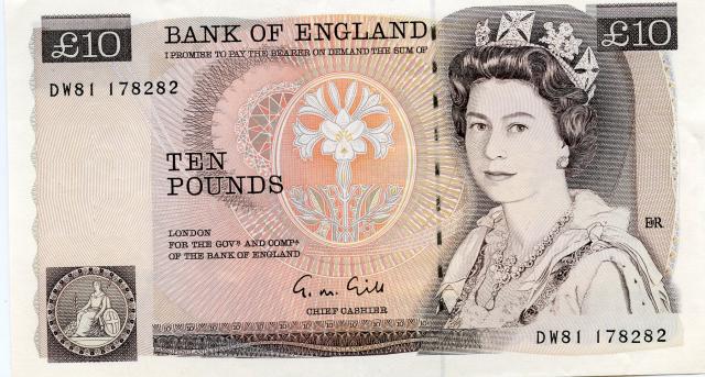 Bank of England £10 Ten Pound Note Date  March 1988
