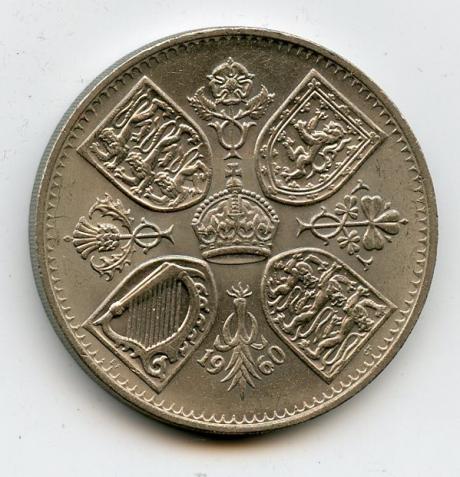UK 1960 Queen Elizabeth II  Crown Coin