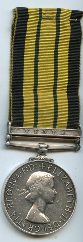 Africa General Service Medal 1902-56 1 Bar Kenya : Pte P Brickwood, Kings Own Yorkshire Light Infantry