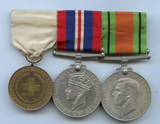 British Red Cross Society 1914-18 War Service  Medal Group