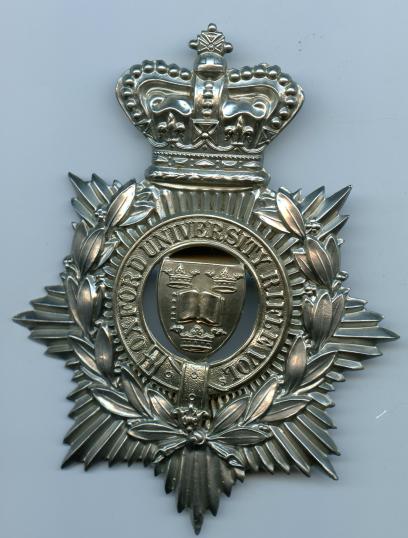 Oxford University Rifle Volunteers, Queen Victorian Crown helmet plate