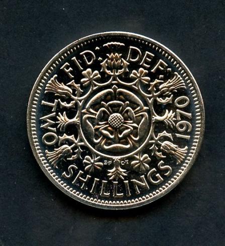 UK 1970  Elizabeth II  Proof Florin