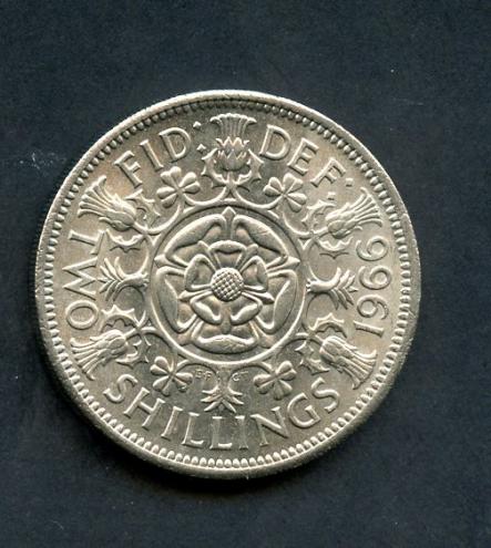 UK 1966  Elizabeth II  Florin