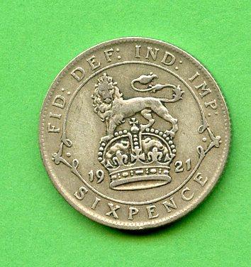 U.K.George V UK  Sixpence Coin Dated 1921