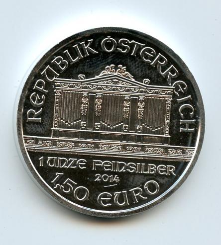2014  Austrian Silver Philharmonic 1 oz Coin