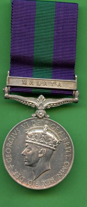 General Service Medal 1 Clasp Malaya; Sigmn F.C.Mullen, R.Signals