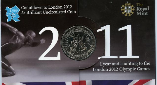 UK 2011 Countdown To London 2012 £5  Five Pound Brilliant Uncirculated Coin