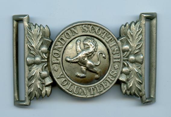 London Scottish Volunteers Belt Buckle London Scottish Volunteers Other Ranks white metal Belt Buckle