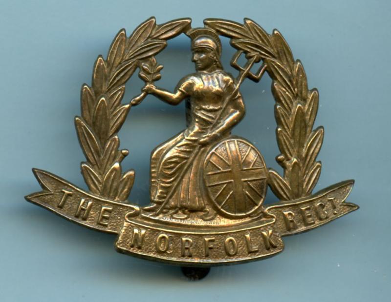 The Norfolk Regiment Brass Cap Badge