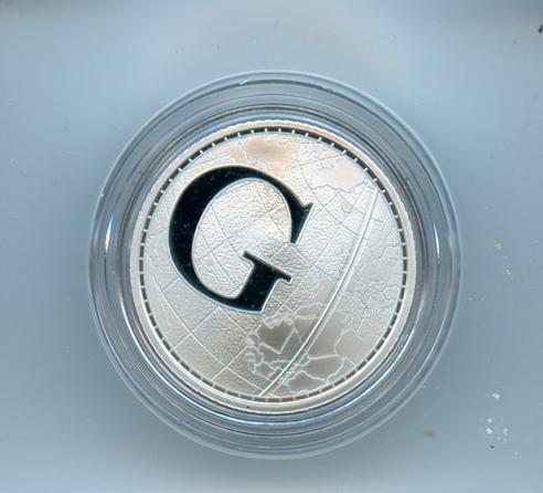 Silver Proof 2018 A-Z 10p Ten Pence Coin Alphabet Letter G