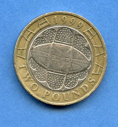 UK 1999 Rugby World Cup £2 Coin
