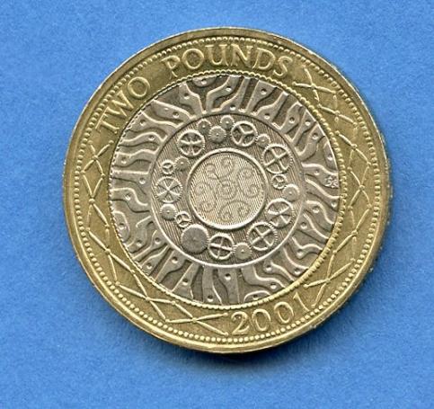 UK 2001 Standard Design £2 Coin