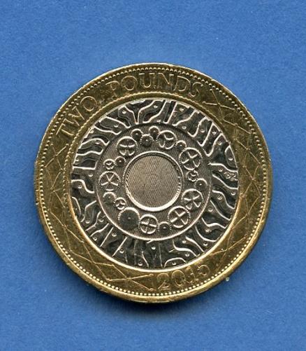 UK 2015 Standard Design £2 Coin