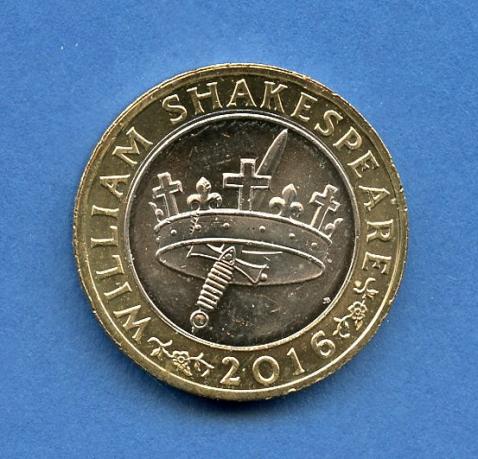 UK 2016 Shakespeare Histories £2 Coin